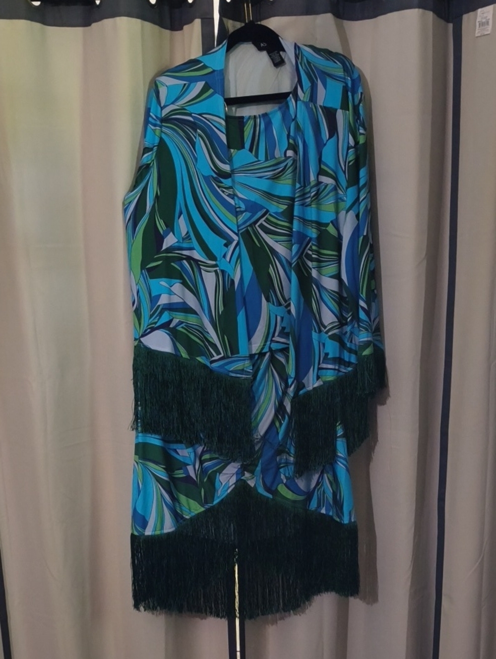 Ashro Light Blue Top with Green Trim